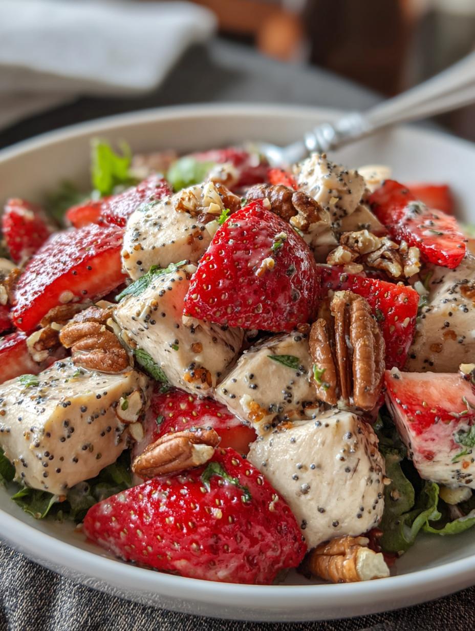 Amazing Strawberry Poppyseed Chicken Salad - Strawberry Poppyseed Chicken Salad - additional detail