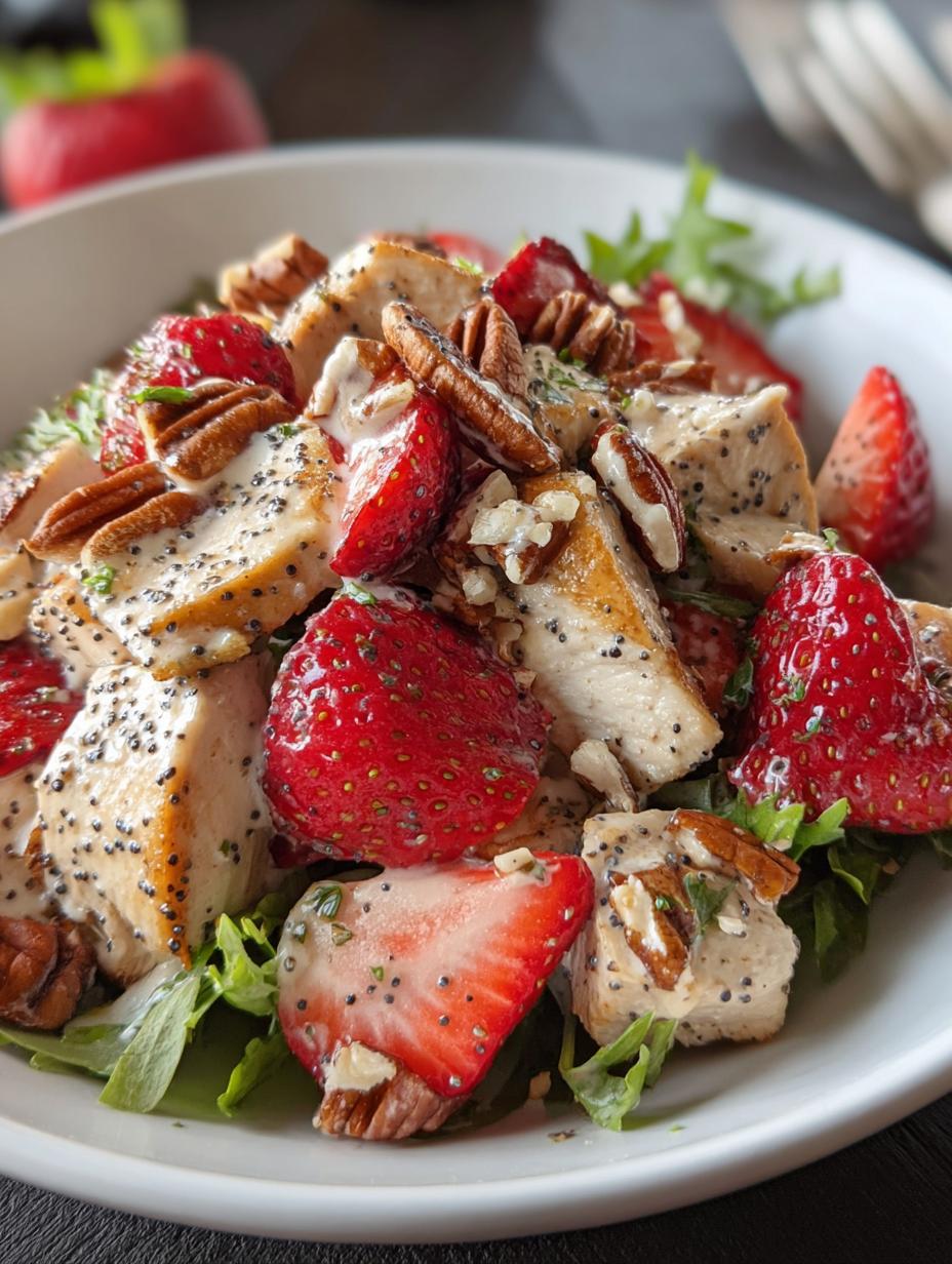 Strawberry Poppyseed Chicken Salad