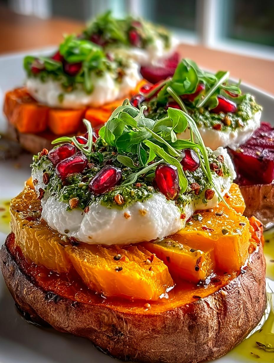 Sweet Potatoes with Burrata