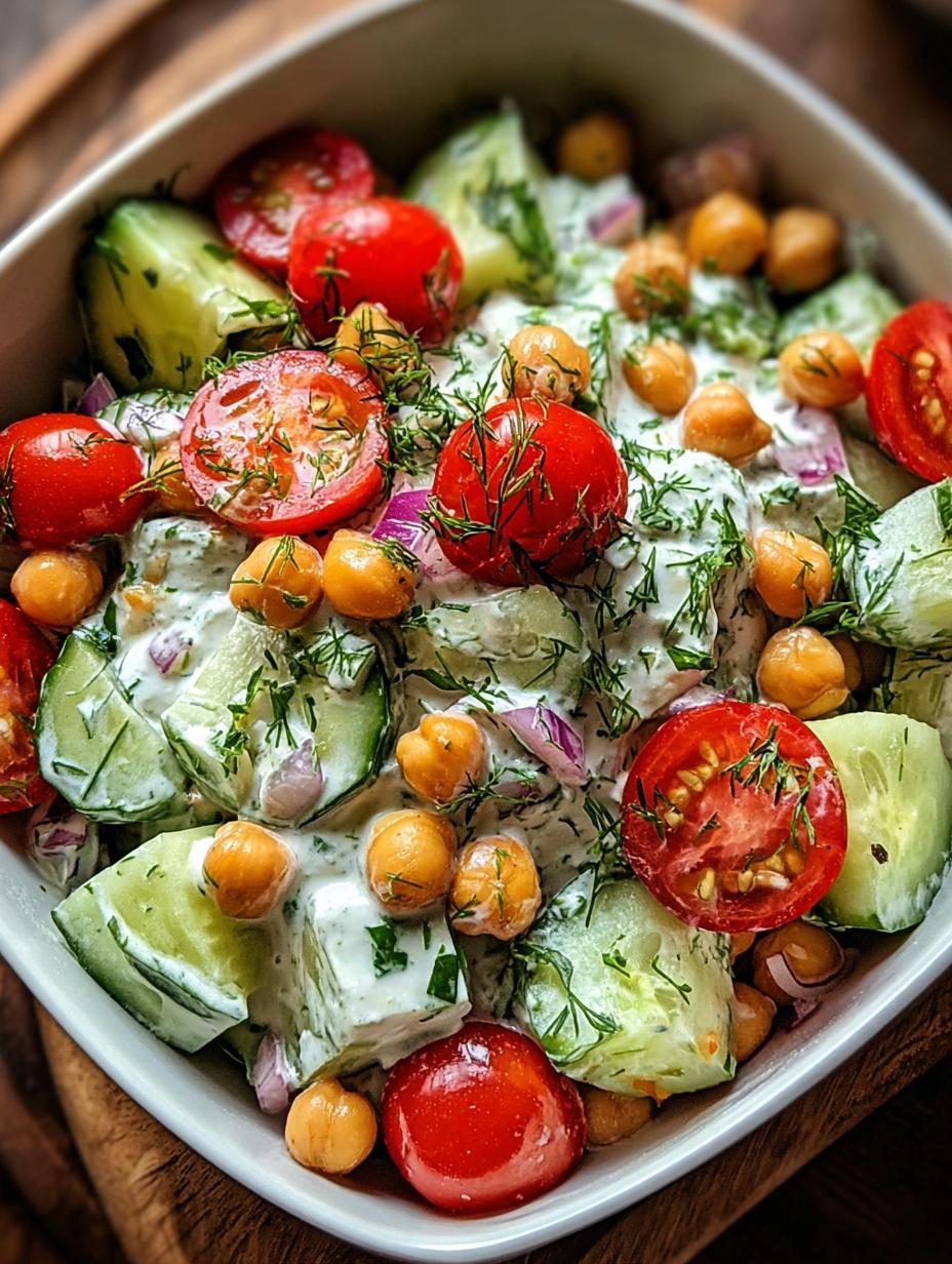 Tzatziki Chickpea Salad: Amazing 30-Min Lunch - Tzatziki Chickpea Salad - additional detail