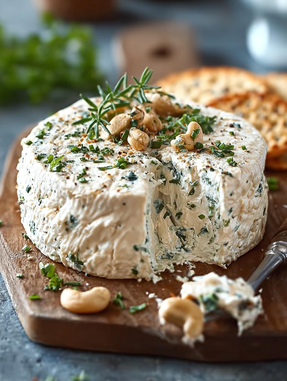 Vegan Cashew Boursin Cheese: 5 Ingredients for Creamy Bliss - Vegan Cashew Boursin Cheese - main visual representation