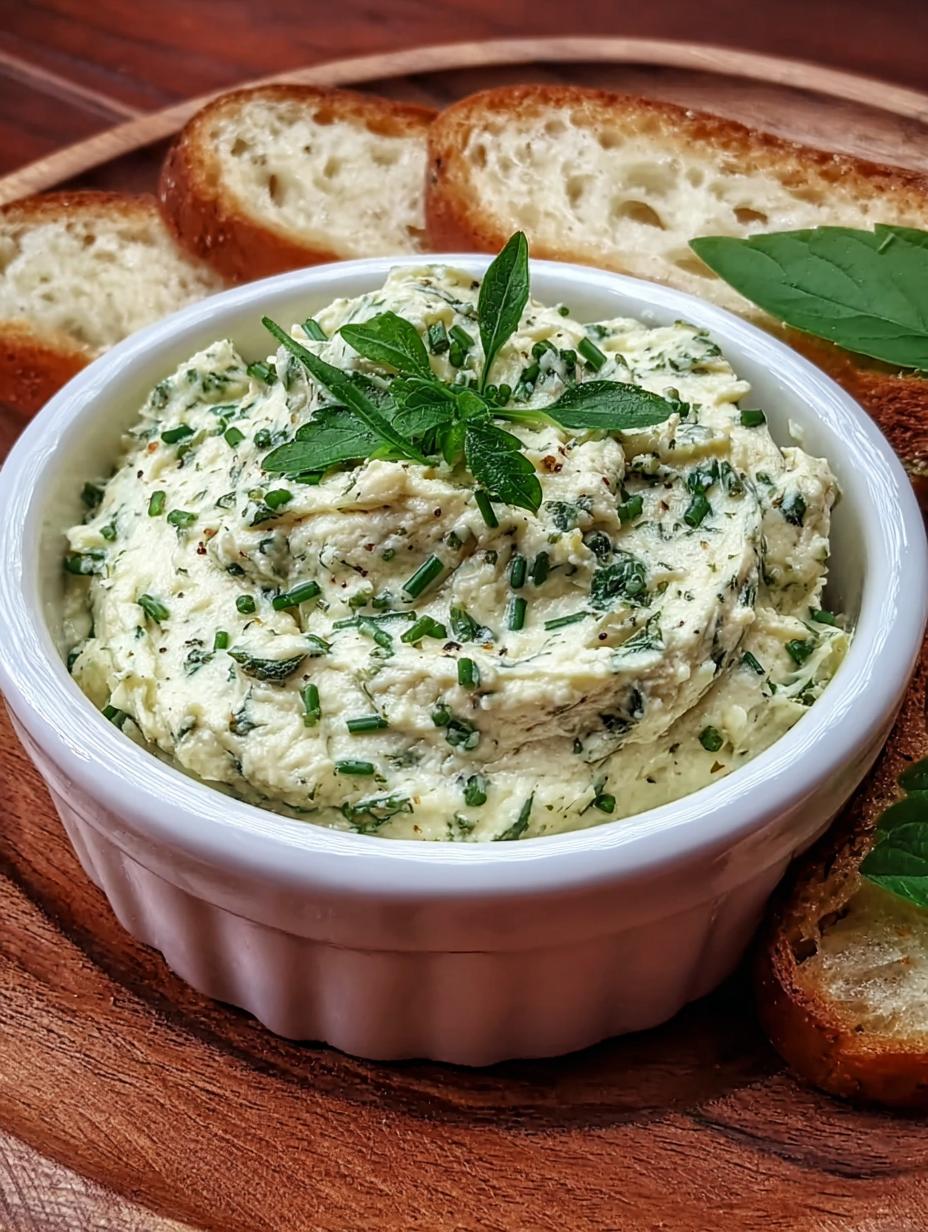 Vegan Garlic Herb Cheese