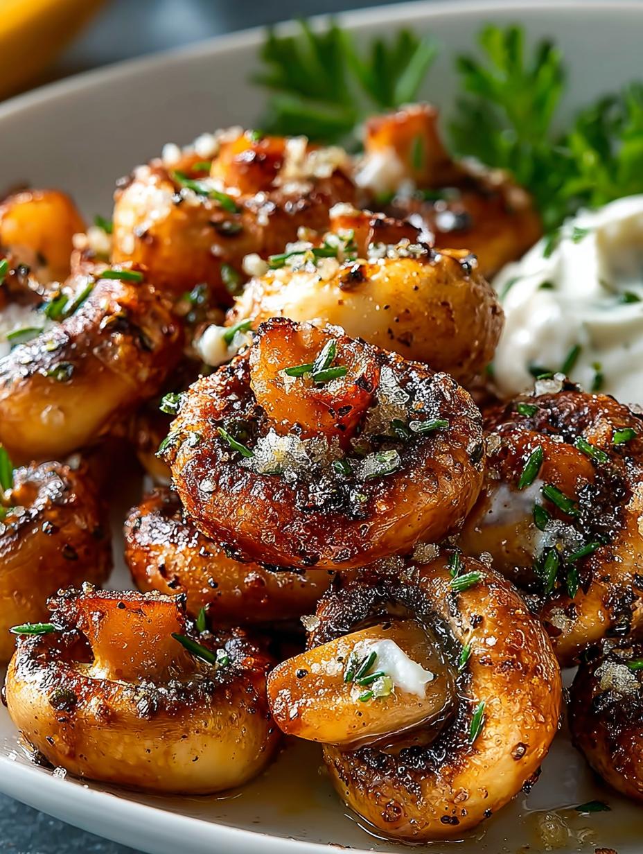 Air Fryer Ranch Mushrooms