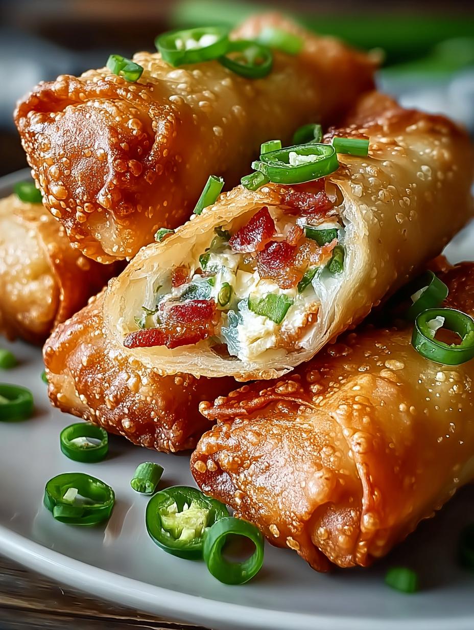 Irresistible Bacon Jalapeno Popper Eggrolls to Savor - Bacon Jalapeno Popper Eggrolls - main visual representation