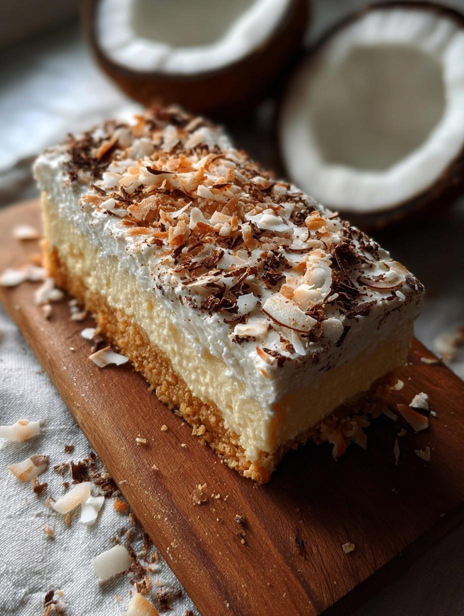 Delicious Coconut Cream Bars, 20min prep - Bake Coconut Cream Bars - main visual representation