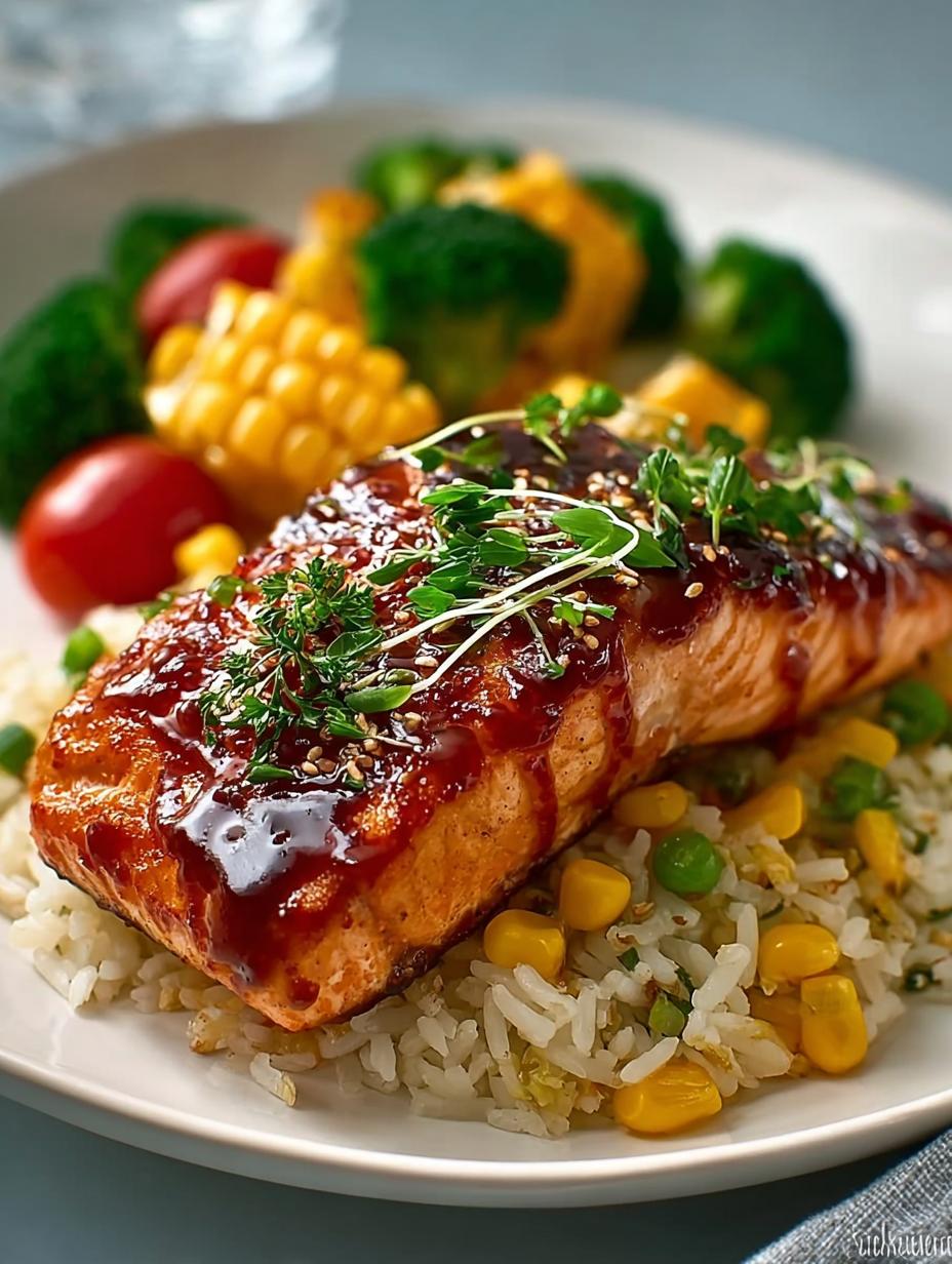 Baked BBQ Salmon with Buttery Corn Rice: 5 Reasons to Enjoy - Baked Bbq Salmon with - main visual representation