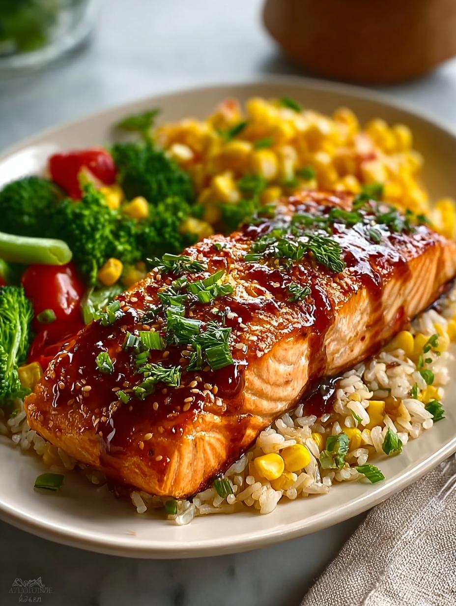 Baked BBQ Salmon with Buttery Corn Rice: 5 Reasons to Enjoy - Baked Bbq Salmon with - additional detail