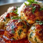 Baked Chicken Ricotta Meatballs