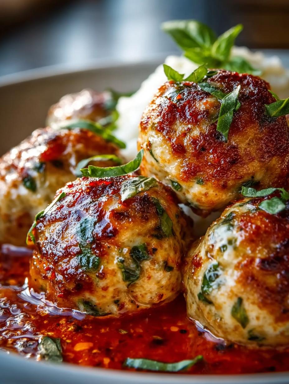 Baked Chicken Ricotta Meatballs