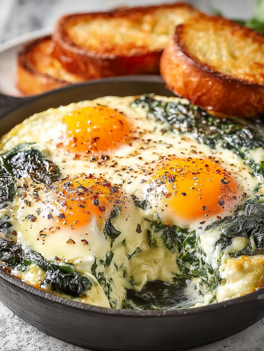 Delicious Baked Eggs Florentine Recipe for Healthy Mornings - Baked Eggs Florentine - additional detail
