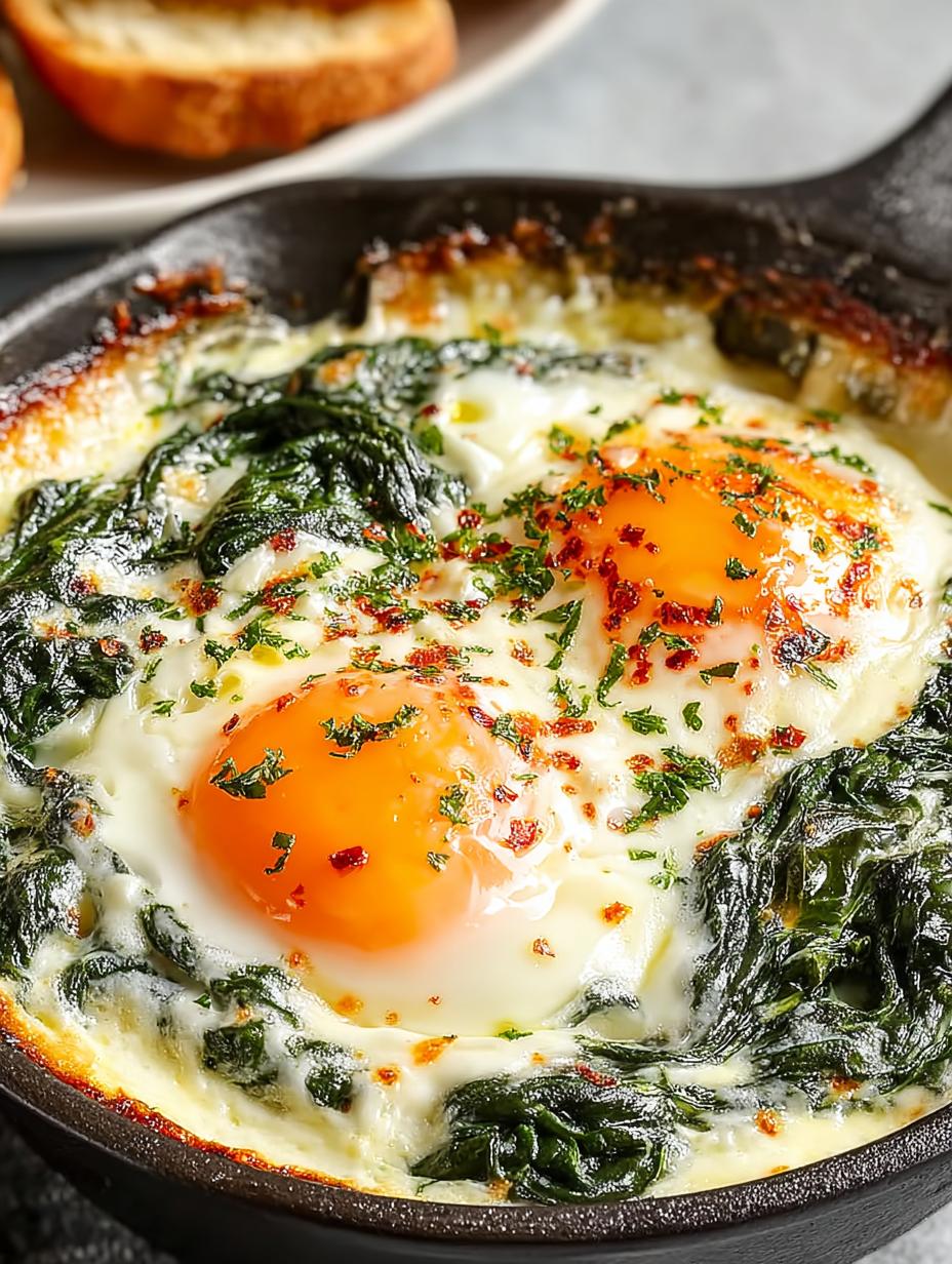 Baked Eggs Florentine