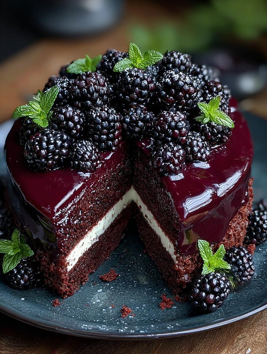 Blackberry Velvet Gothic Cake: A Dark Dessert Delight - Blackberry Velvet Gothic Cake - main visual representation