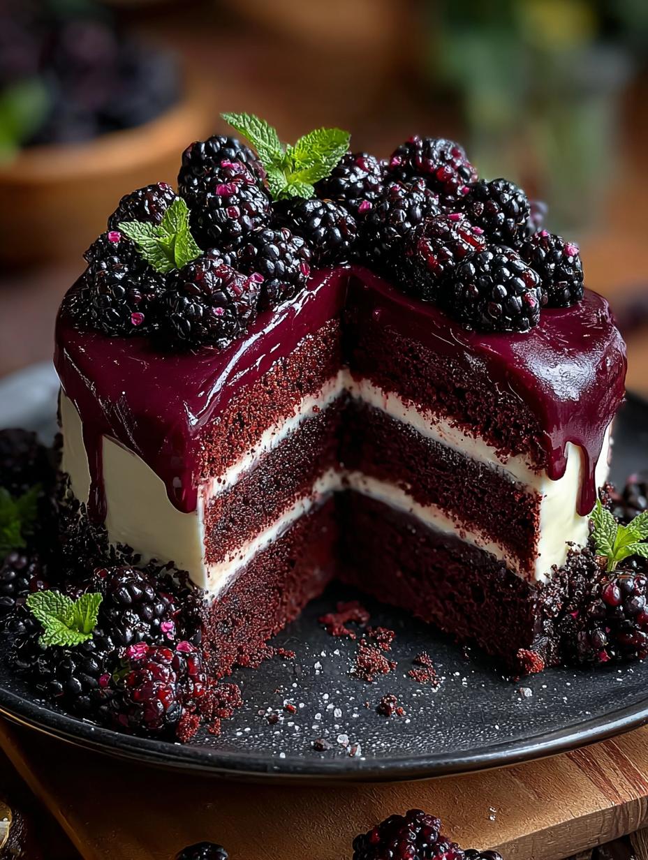 Blackberry Velvet Gothic Cake