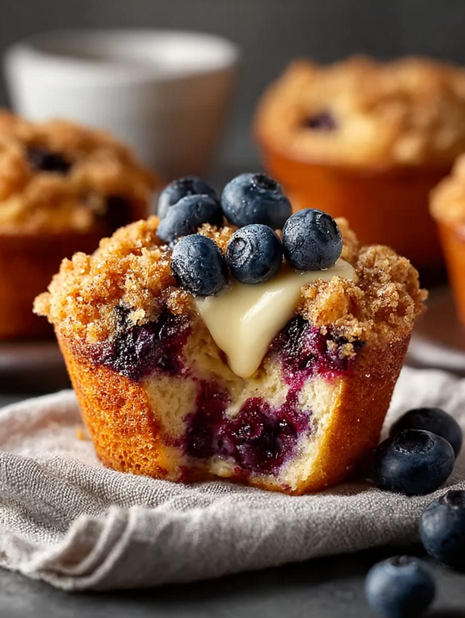 Blueberry Cheesecake Crumble Muffins: A Sweet Delight - Blueberry Cheesecake Crumble Muffins - main visual representation