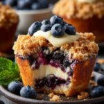 Blueberry Cheesecake Crumble Muffins