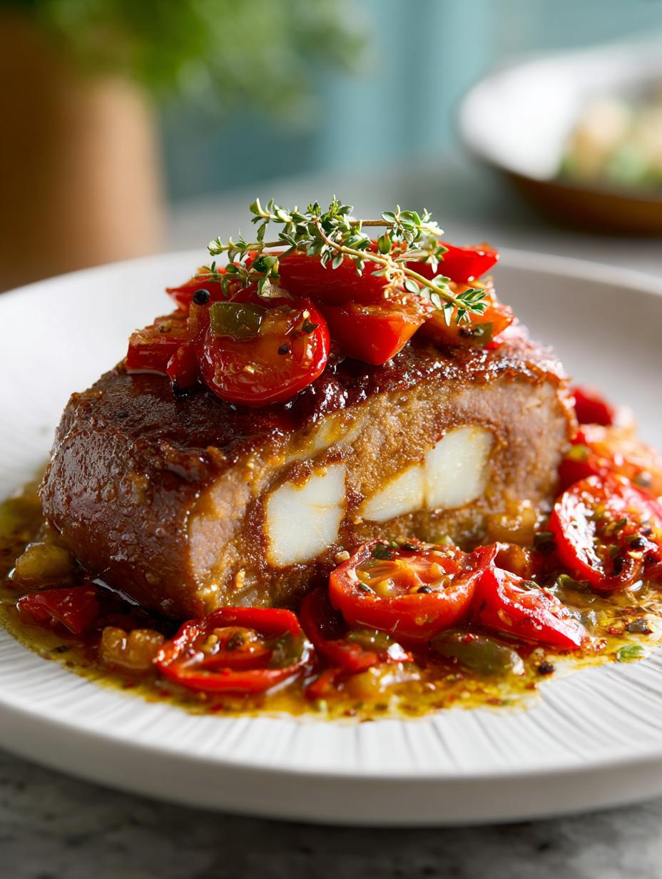 Irresistible boliche pot roast served with rice and tostones