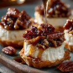 Bourbon Pecan Brie Bites