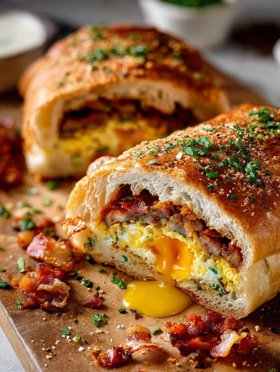 Breakfast Stromboli with Eggs: A Savory Morning Delight - Breakfast Stromboli with Eggs - main visual representation