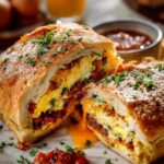 Breakfast Stromboli with Eggs