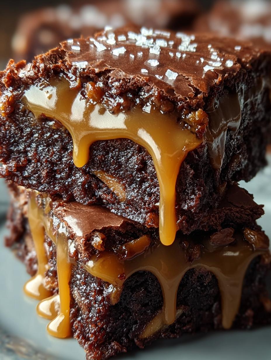 Cake Mix Caramel Brownies