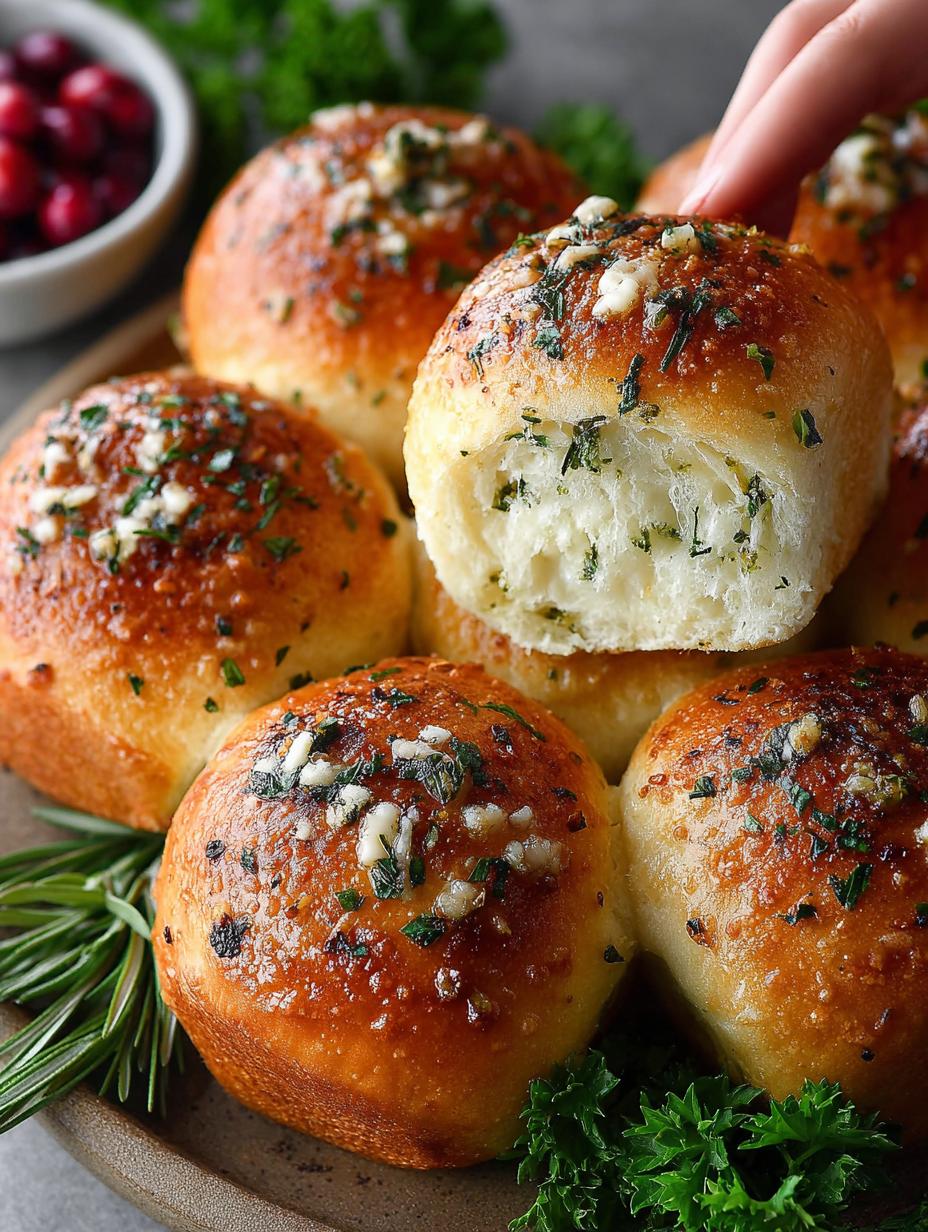 Delicious Cheese Herb Dinner Roll Wreath for Holidays - Cheese Herb Dinner Roll - additional detail