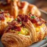 Cheesy Bacon Breakfast Croissant
