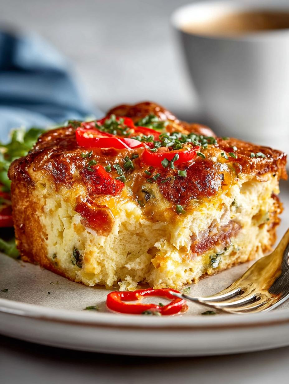 Cheesy Breakfast Strata with