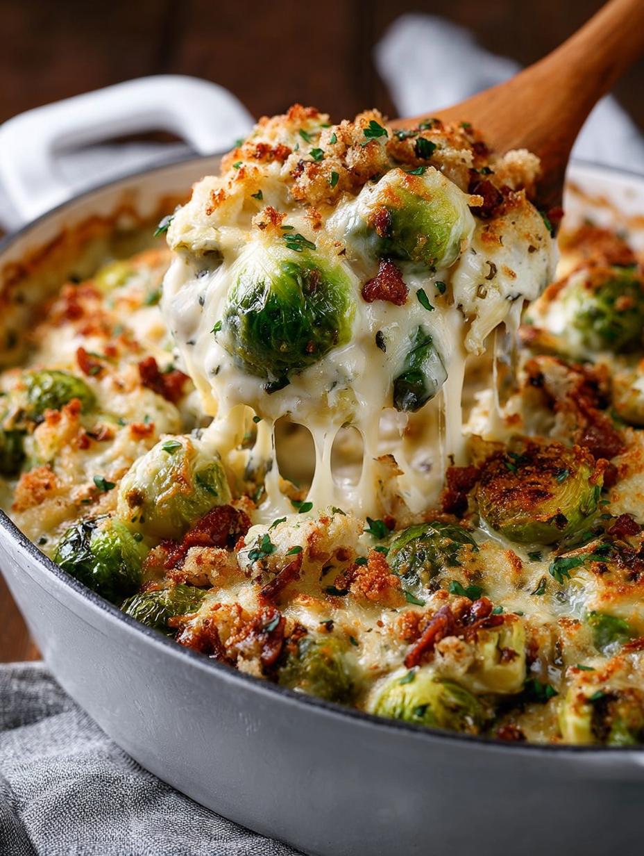 Cheesy Brussels Sprouts Casserole