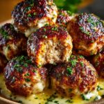 Cheesy Garlic Butter Meatballs