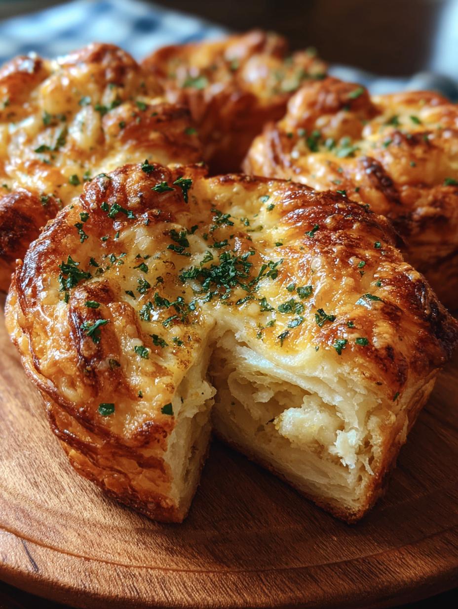 Cheesy Garlic Cruffin Magic: 1 Irresistibe Recipe - Cheesy Garlic Cruffin - main visual representation