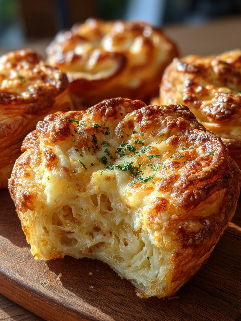 Cheesy Garlic Cruffin