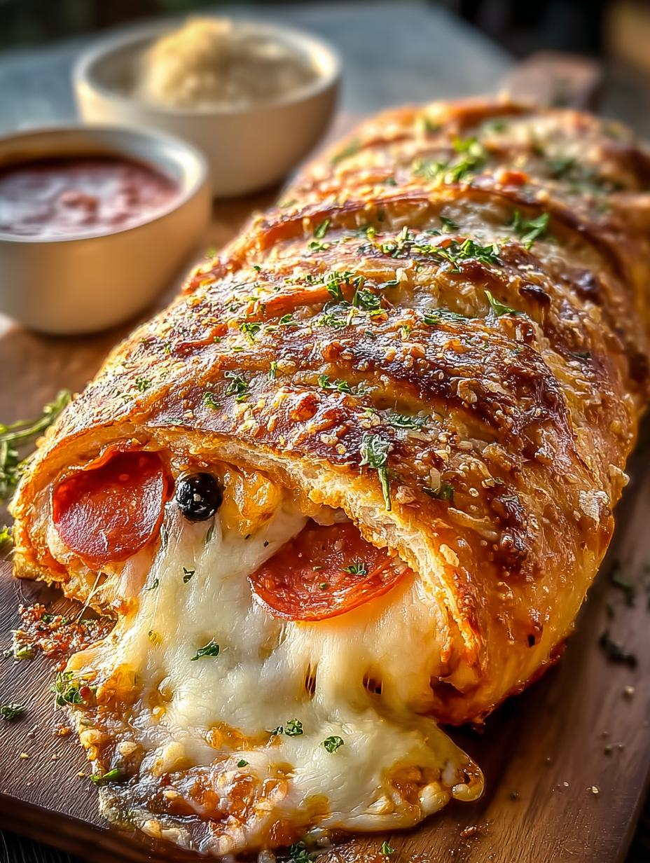 Delicious Cheesy Pepperoni Olive Stromboli Recipe 4 Delicious Cheesy Pepperoni Olive Stromboli Recipe - Cheesy Pepperoni Olive Stromboli - main visual representation