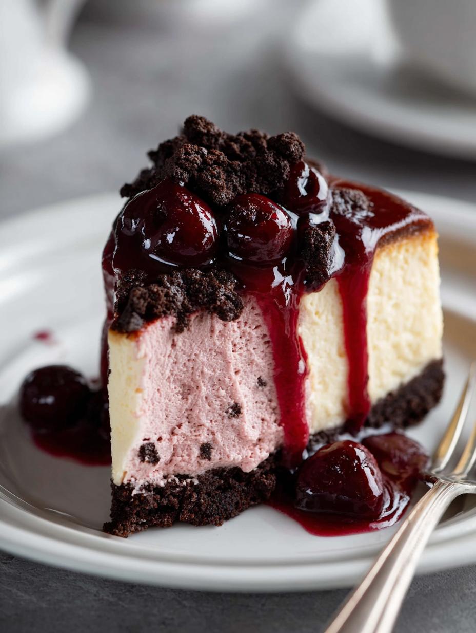 Cherry Cheesecake with Oreo