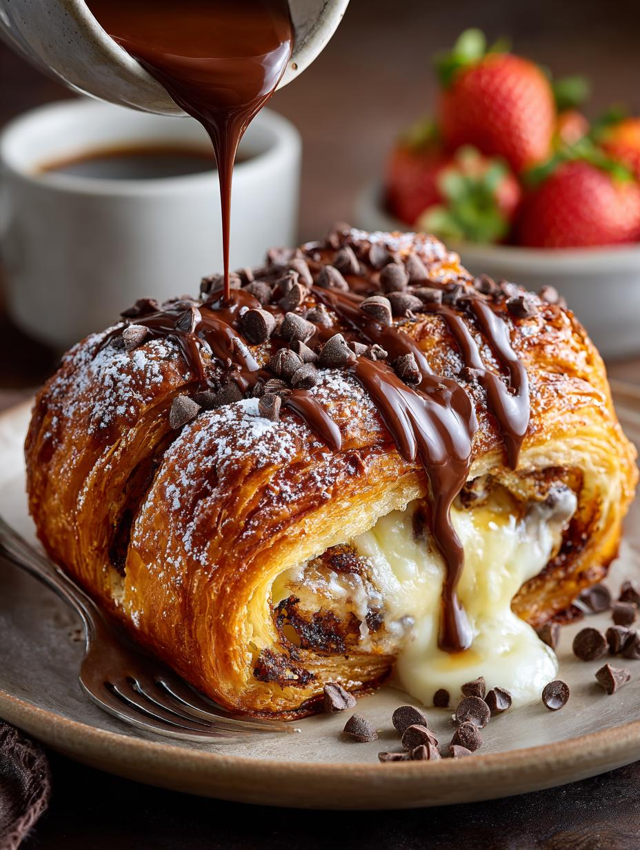 Chocolate Croissant Breakfast Bake