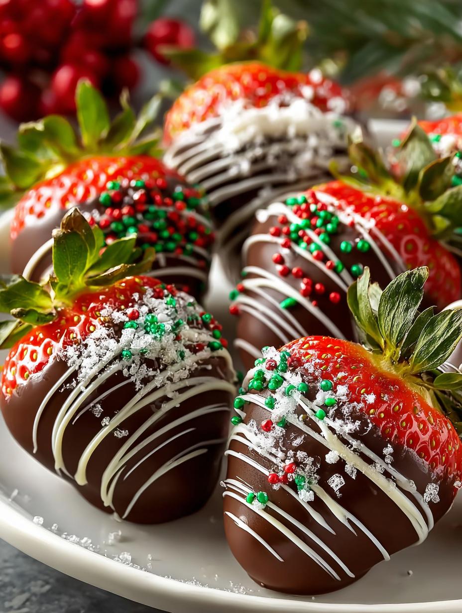 Christmas Chocolate Covered Strawberries