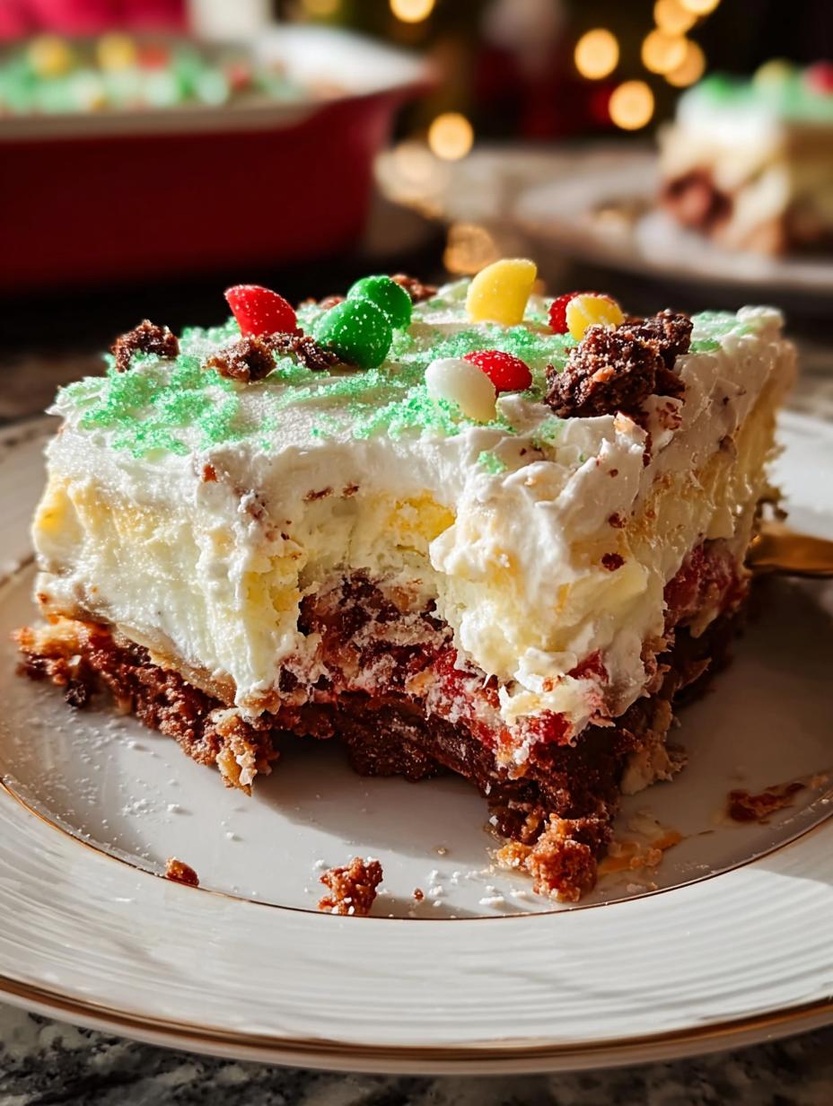Christmas Cookie Lasagna