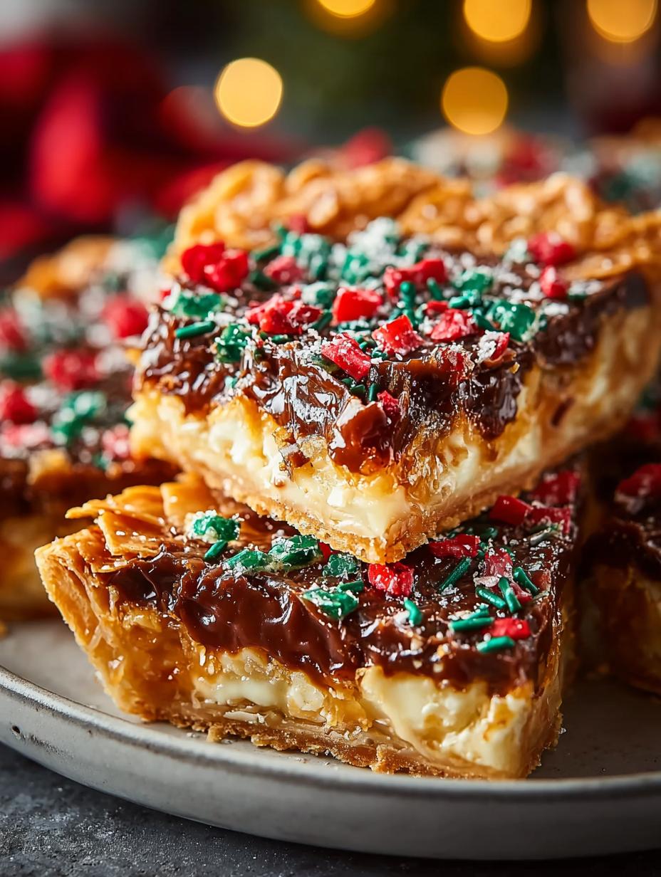 Christmas Crack: 7 Reasons You'll Love This Festive Treat 4 Irresistible Christmas Crack with chocolate and toppings ready to serve