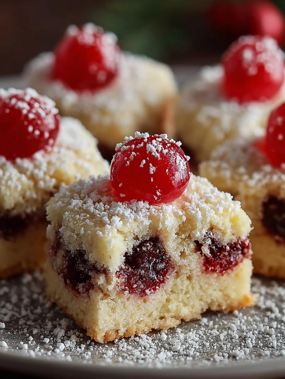 Christmas Maraschino Cherry Shortbread