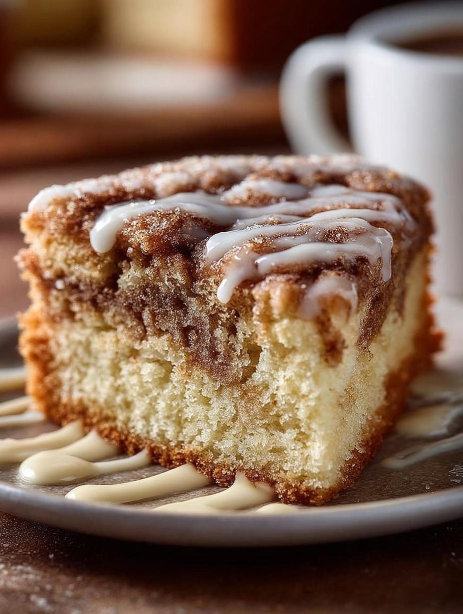 Irresistible Copycat Starbucks Coffee Cake fresh from the oven on a cooling rack