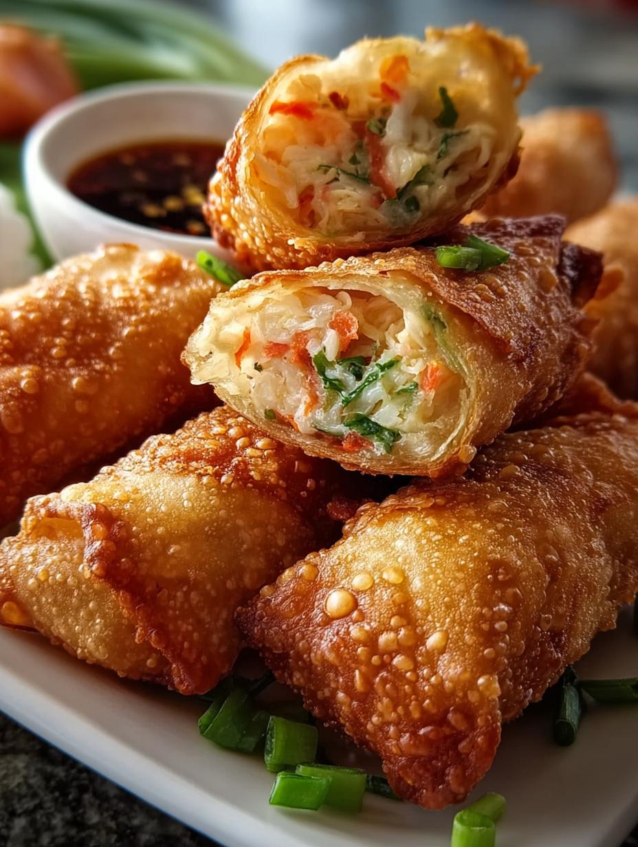 Crispy Crab Rangoon Egg Rolls: 12 Deliciously Easy Steps - Crab Rangoon Egg Rolls - main visual representation