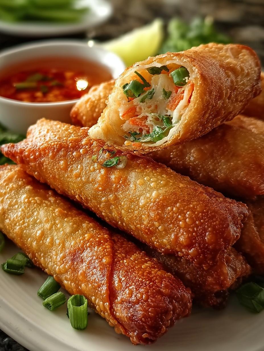 Crab Rangoon Egg Rolls