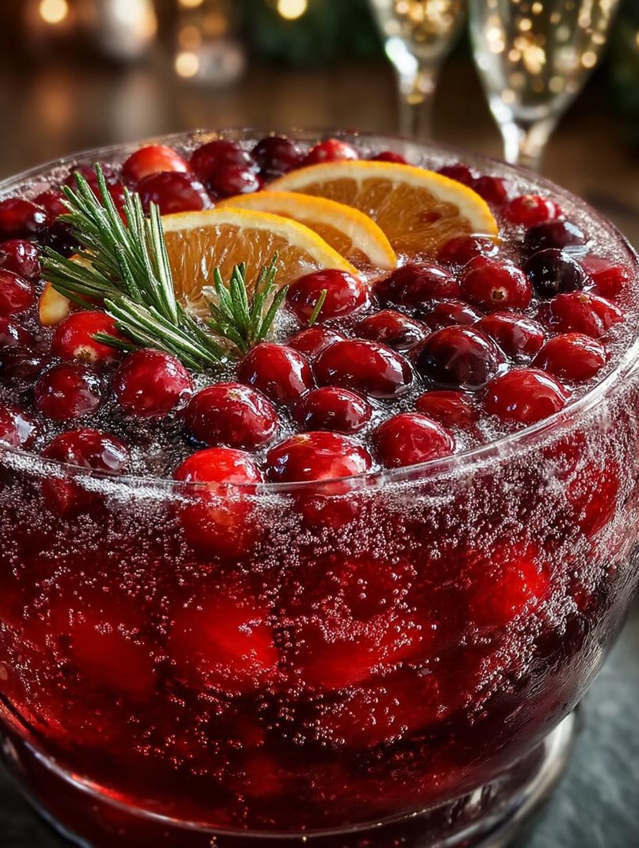 Cranberry Champagne Punch For