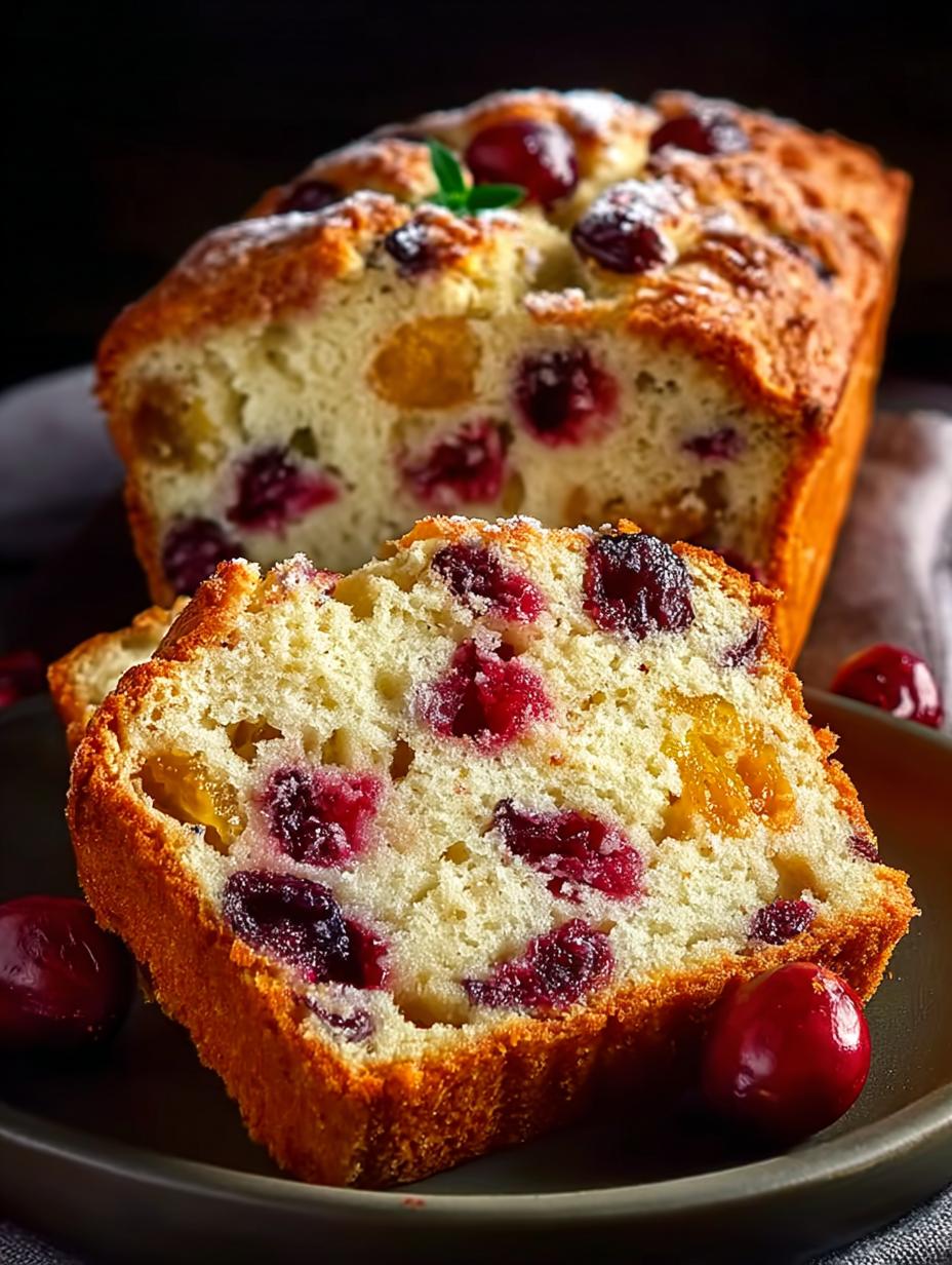 Moist Cranberry Orange Bread Recipe for the Holidays - Cranberry Orange Bread - main visual representation