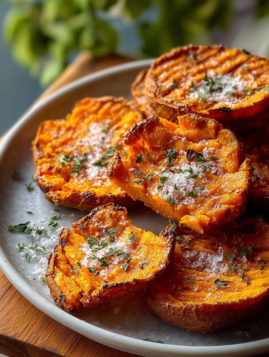 Crispy Baked Smashed Sweet Potatoes for a Flavorful Side - Crispy Baked Smashed Sweet - main visual representation