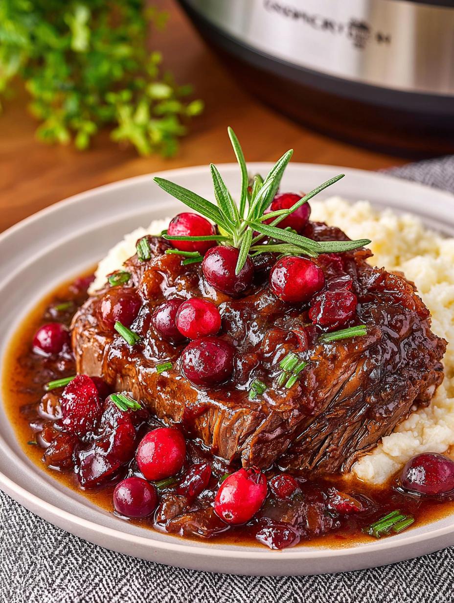 Crockpot Cranberry Pot Roast