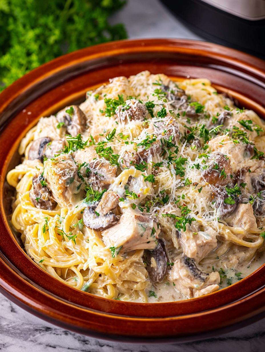 Crockpot Turkey Tetrazzini
