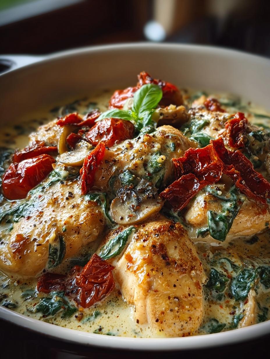 Crockpot Tuscan Chicken Creamy