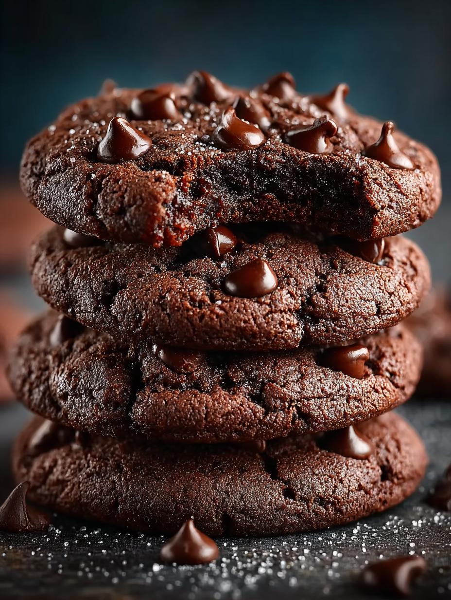 Delicious Double Chocolate Chip Cookies Recipe - Double Chocolate Chip Cookies - main visual representation