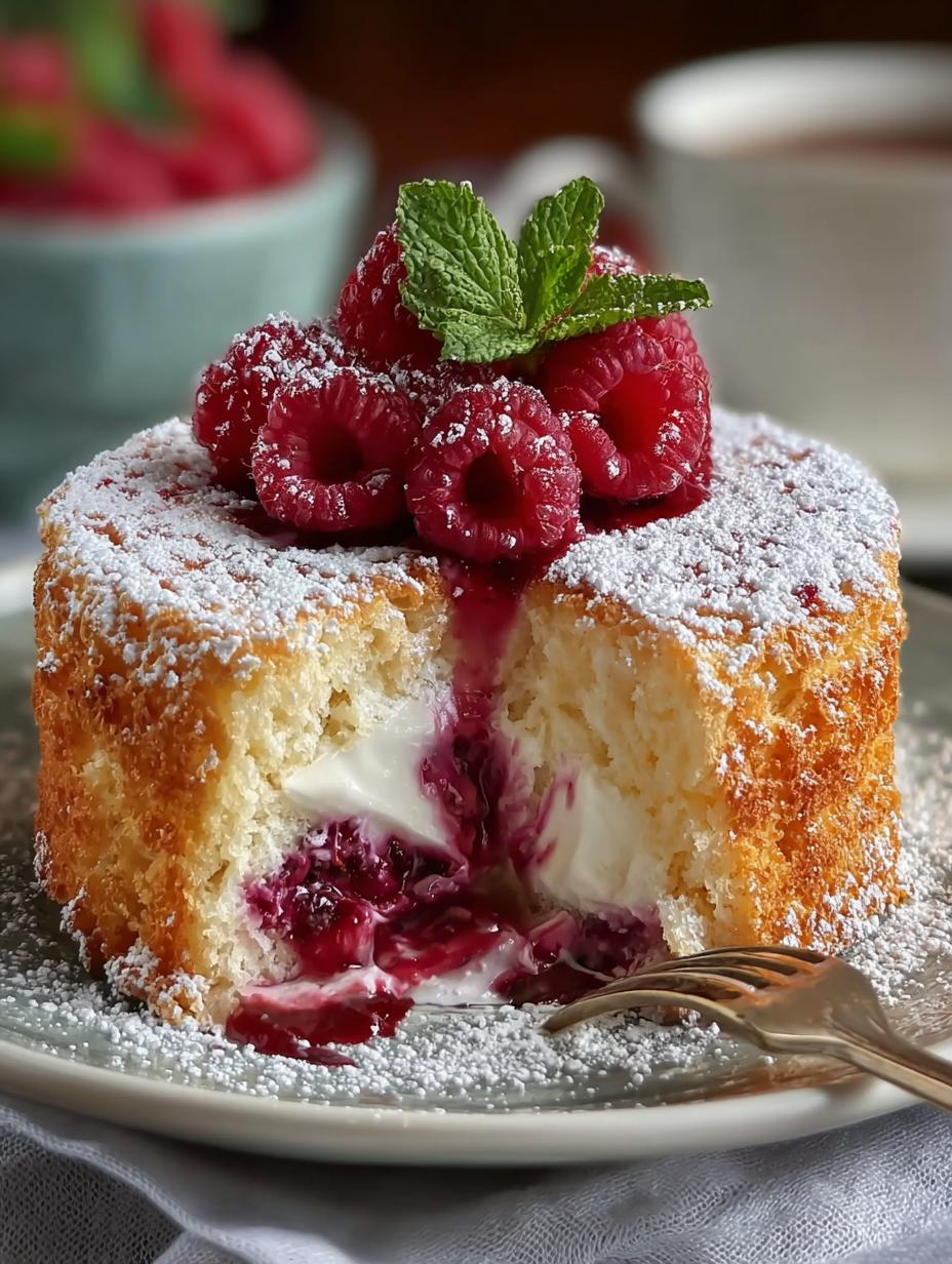 Fluffy Raspberry Angel Food