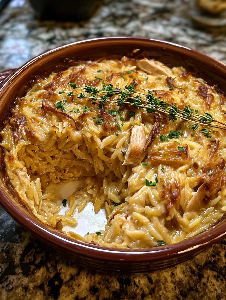 French Onion Chicken Orzo: Ultimate Comfort Dish - French Onion Chicken Orzo - additional detail